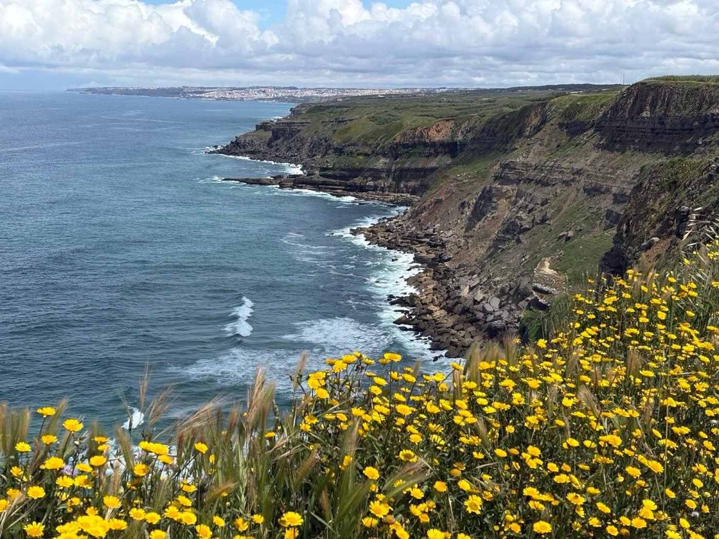 Aerial view of Ericeira, Portugal — white village on the Atlantic coast